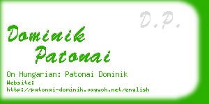 dominik patonai business card